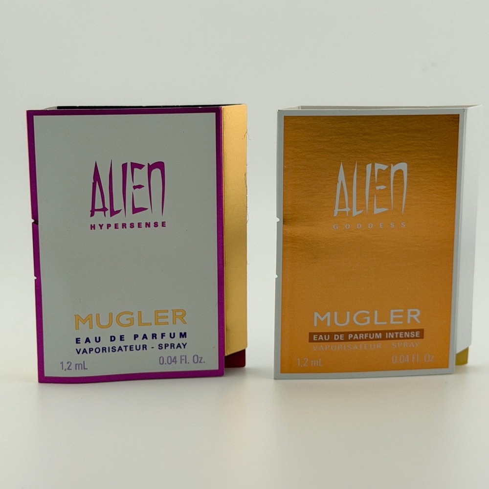 Mugler Alien Hypersense & Alien Goddess Intense Sample Set 1.2ml Each